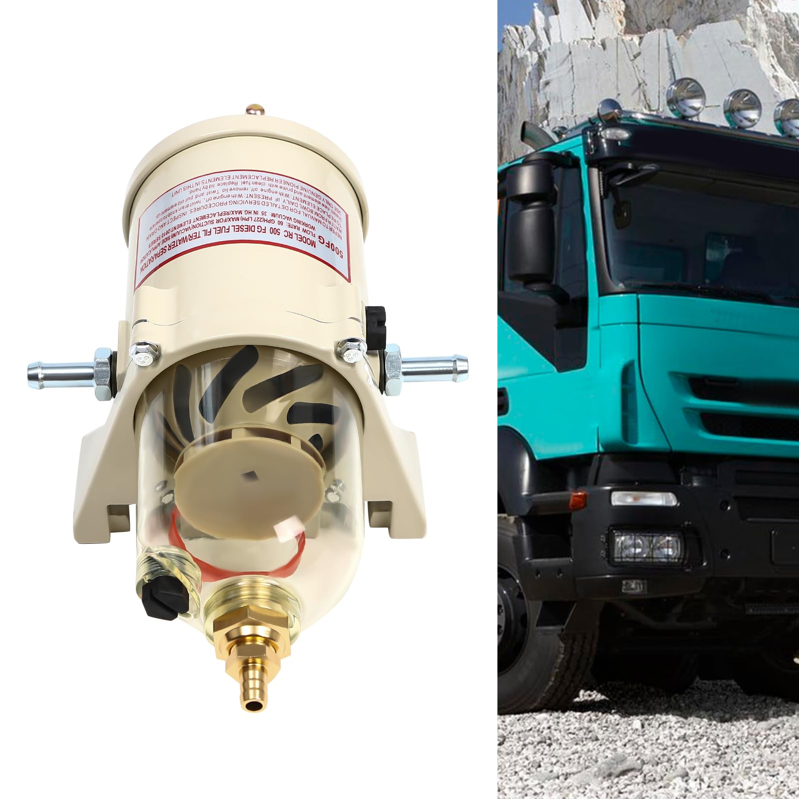500FG 500FH Diesel filtro acqua filtro filtro filtro separatore acqua kit 60GPH Diesel Marine camion filtro benzina con bulloni | auto di grandi dimensioni