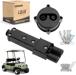 10L0L Golf Cart MAC DC 48V Charger Plug Powerwise Receptacle Kit for Yamaha G19 G22 Electric Model OEM# JR1-H6181-02-00 JR1-H235A-00