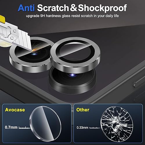 Vista 3 de Protector de lente de cámara para Samsung Galaxy Z Flip 7, cubierta individual de lente de vidrio templado, [fuerte absorción] cubierta de lente 1