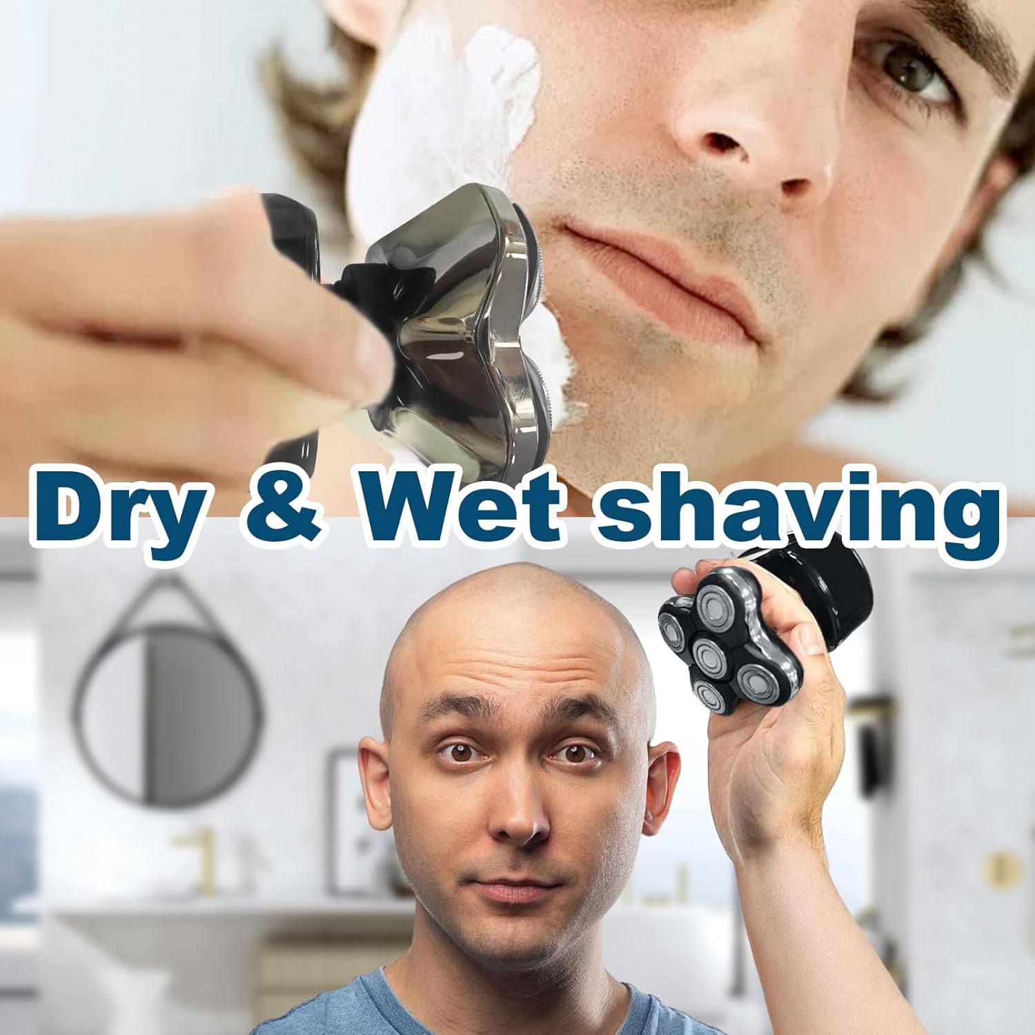 3 Pack Shaver Replacement Blades For Fre*birds Bald Men Replacement Blades,Shavers Head with 3 Cleaning Brush - Image 5