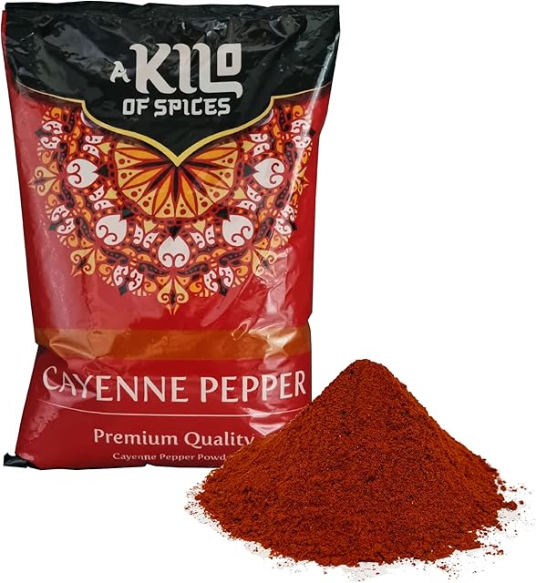 A Kilo of Spices | Cayenne Pepper Powder 3 KG | Hottest Pepper | All Purpose Seasoning | Ground Cayenne Chilli Powder | Taco Seasoning | Red Cayenne Spice | Premium Quality | Vegan Cayenne Pepper