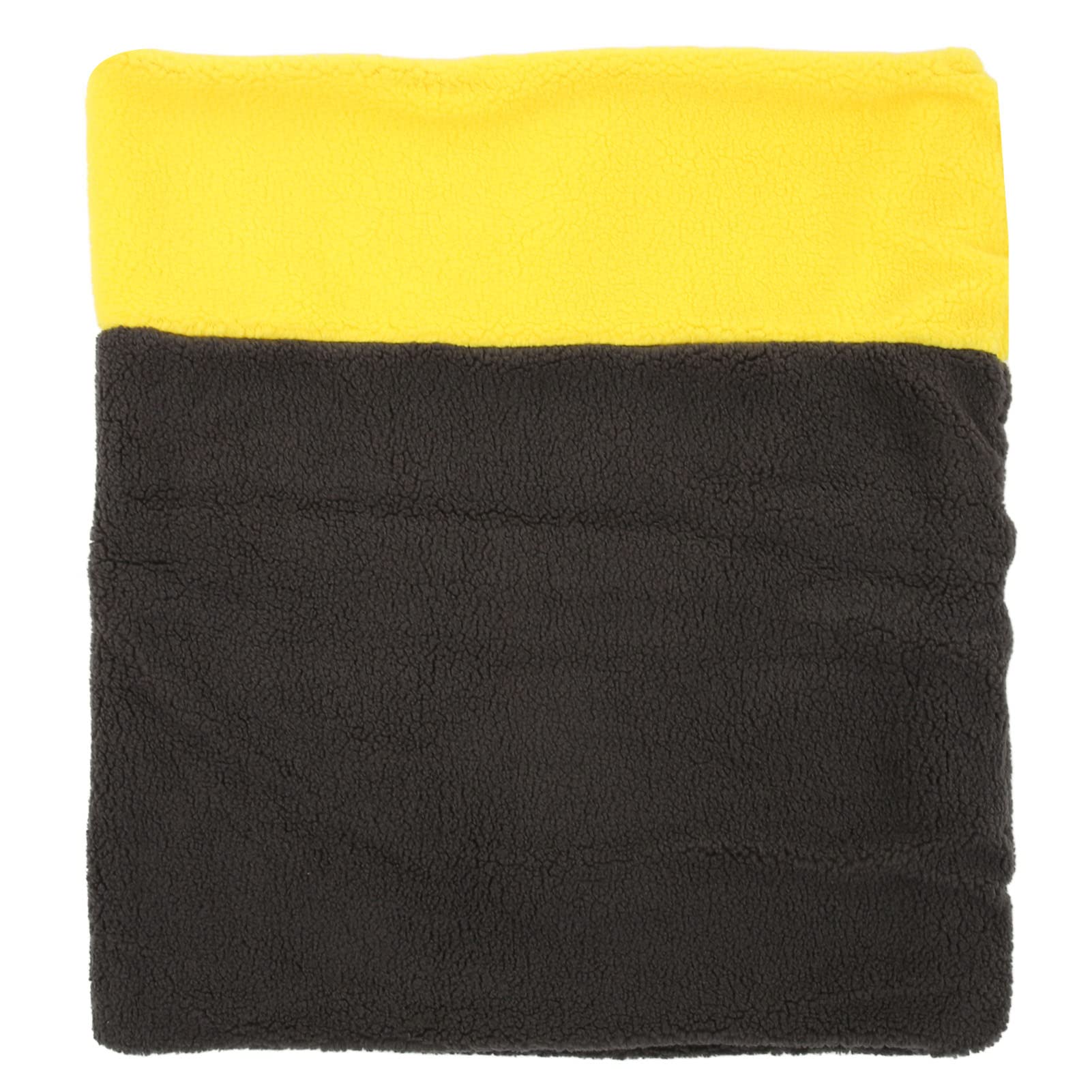 Sac de couchage pour chat auto-chauffant gris et jaune pour un sommeil profond en hiver