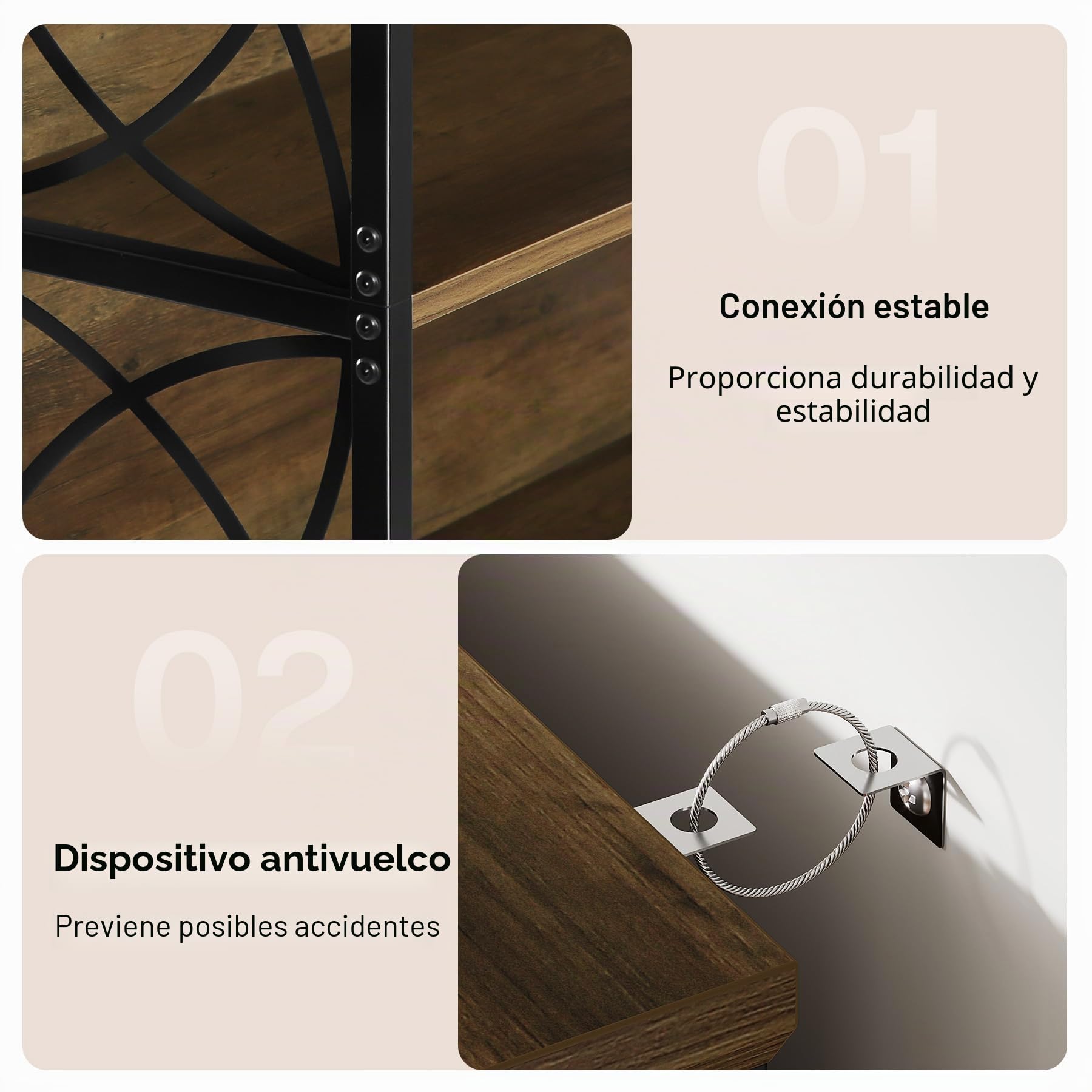 Tribesigns Estantería de 6 Niveles Alta 185 cm Pulgadas, Librería de Estilo Industrial con Estante de Almacenamiento Abiertos, Exhibidor de Madera y Metal para Sala, Oficina, Dormitorio