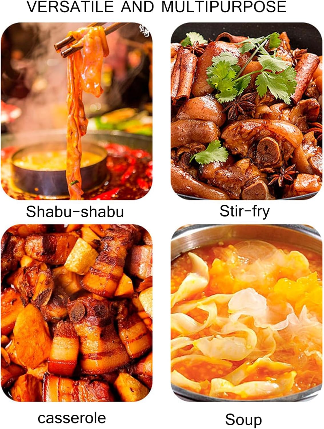 SVRITE Uncoated Nonstick Paella Pan with Double Handles - 8"/9"/10"/11" Stainless Steel Skillet Round Plates Dish Fry Pan Stockpot Suitable for All Cooking Surfaces (10 inch,Gold)