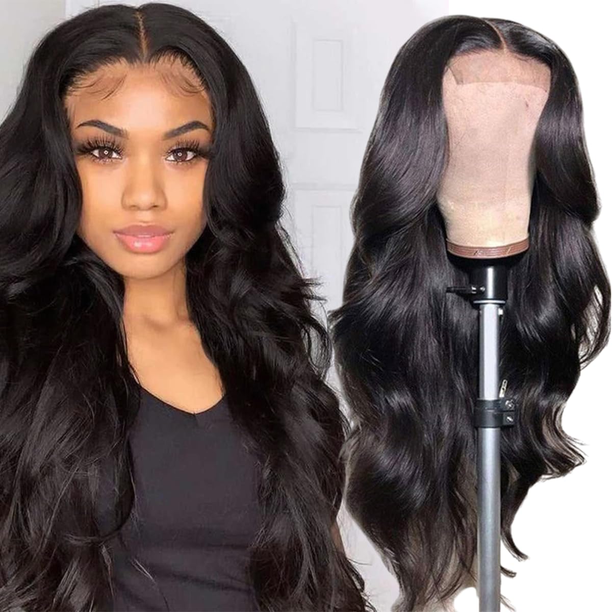 Lace Frontal Wigs for Women Daily Use Natural Black 26inch