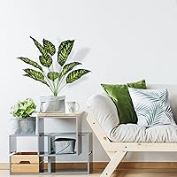 Vista 5 de Plantas artificiales de palma de hojas falsas de 25 pulgadas para decoración de oficina en casa, 2