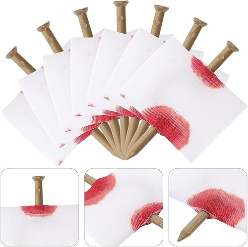 Miniatura 8 de Toyvian 22 piezas de uñas postizas a través del dedo, accesorios de broma para adolescentes, recuerdos de fiesta de Halloween