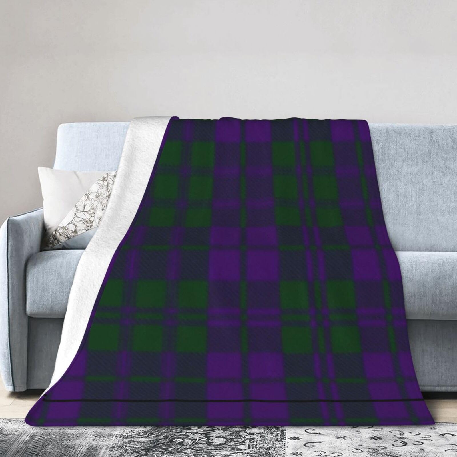 ERTDFXCV Rae Clan Surname Last Name Scottish Tartan Blanket 80"x60"