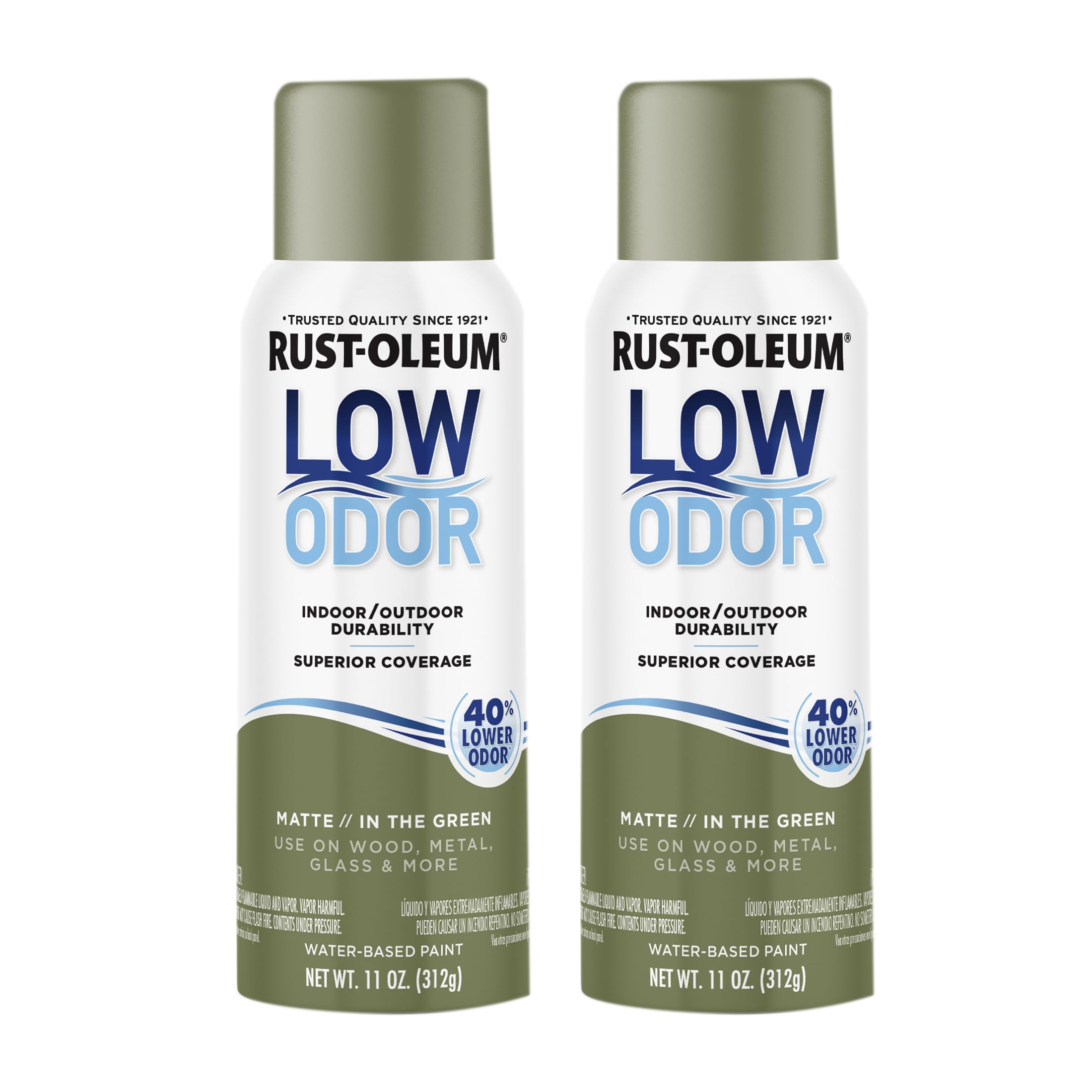 Rust-Oleum Low Odor Premium Spray Paint, Matte In The Green