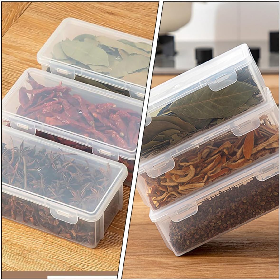 Airtight Polypropylene Food Storage Container with Lid for Beans Spices