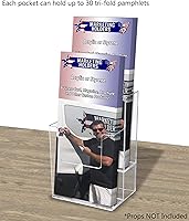 Vista 3 de Deflecto 77201 Portarretratos extra profundo con parte trasera plana multicompartimento, 4-1/2w x 3-3/4d x 7h, transparente