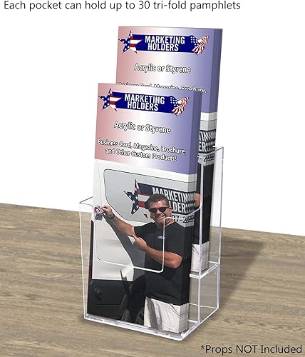 Miniatura 3 de Deflecto 77201 Portarretratos extra profundo con parte trasera plana multicompartimento, 4-12w x 3-34d x 7h, transparente