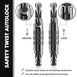 Rhino Produxs 12kN (2697 lbs) Heavy Duty Carabiner Clips, for Securing Pets, Outdoor, Camping, Hiking, Hammock, Dog Leash Harness, Keychains