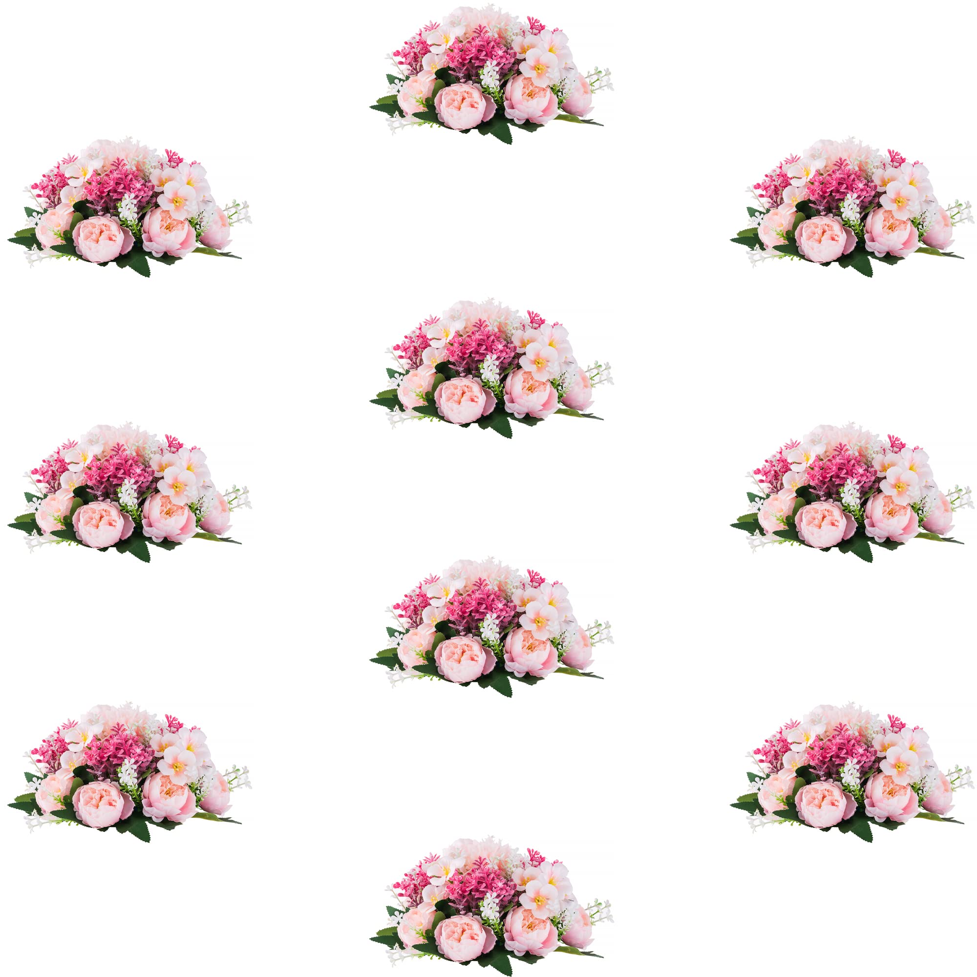 15 Pcs Wedding Flowers Ball For Centerpieces, 10 Inch Flower Ball Arrangement Bouquet With Base - View #6