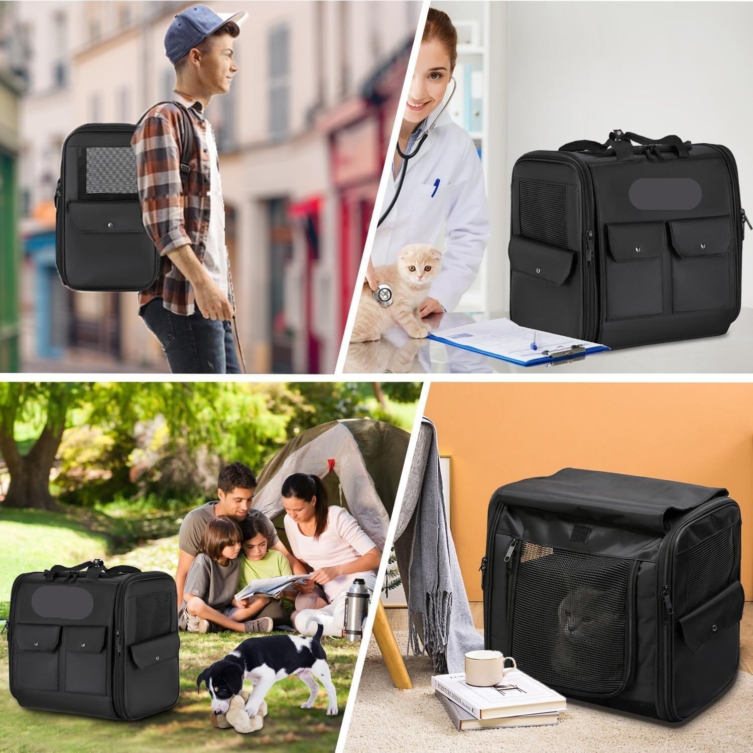 Transportin Gato Mochila Transportadora para Gatos Y Perros, Cachorros con Capacidad para hasta 18 Libras, Mochila para Perros Y Gatos Trasportines Gato