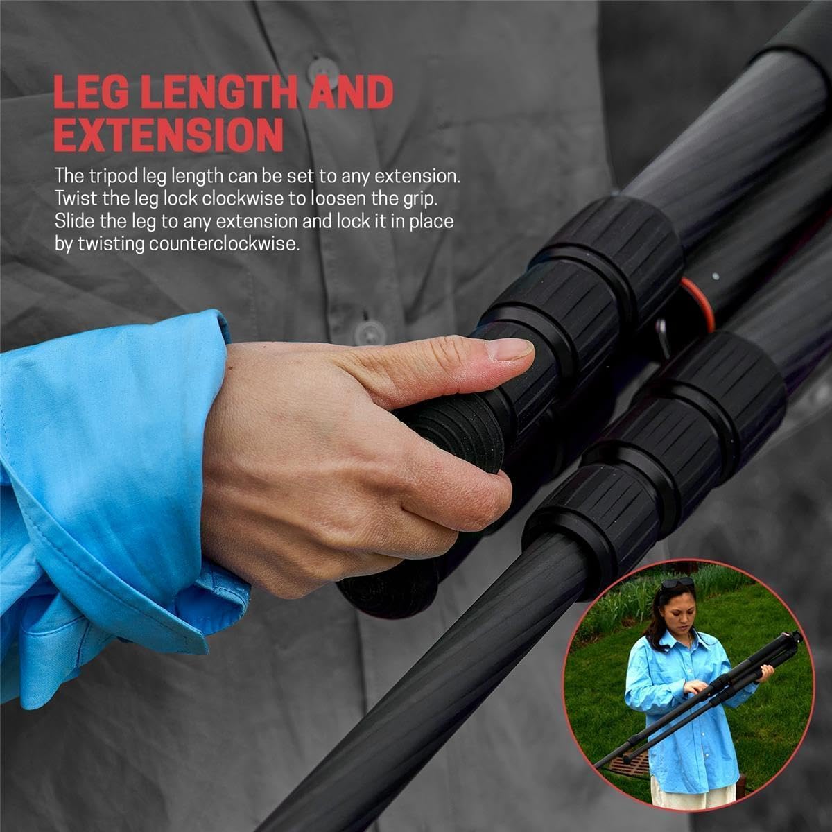 3Pod Everest T5 Carbon Fiber Tripod with H4 Ball Head and Arca-Type Quick Release – 4-Section, Lightweight, Durable, Adjustable Height for Photography, Videography, and Travel