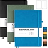 3 Pack Notebooks College Ruled, Hardcover Journaling Notebooks for Work, Lined Notebook Journal for Women Men, 192 Thick Paper, 7.5