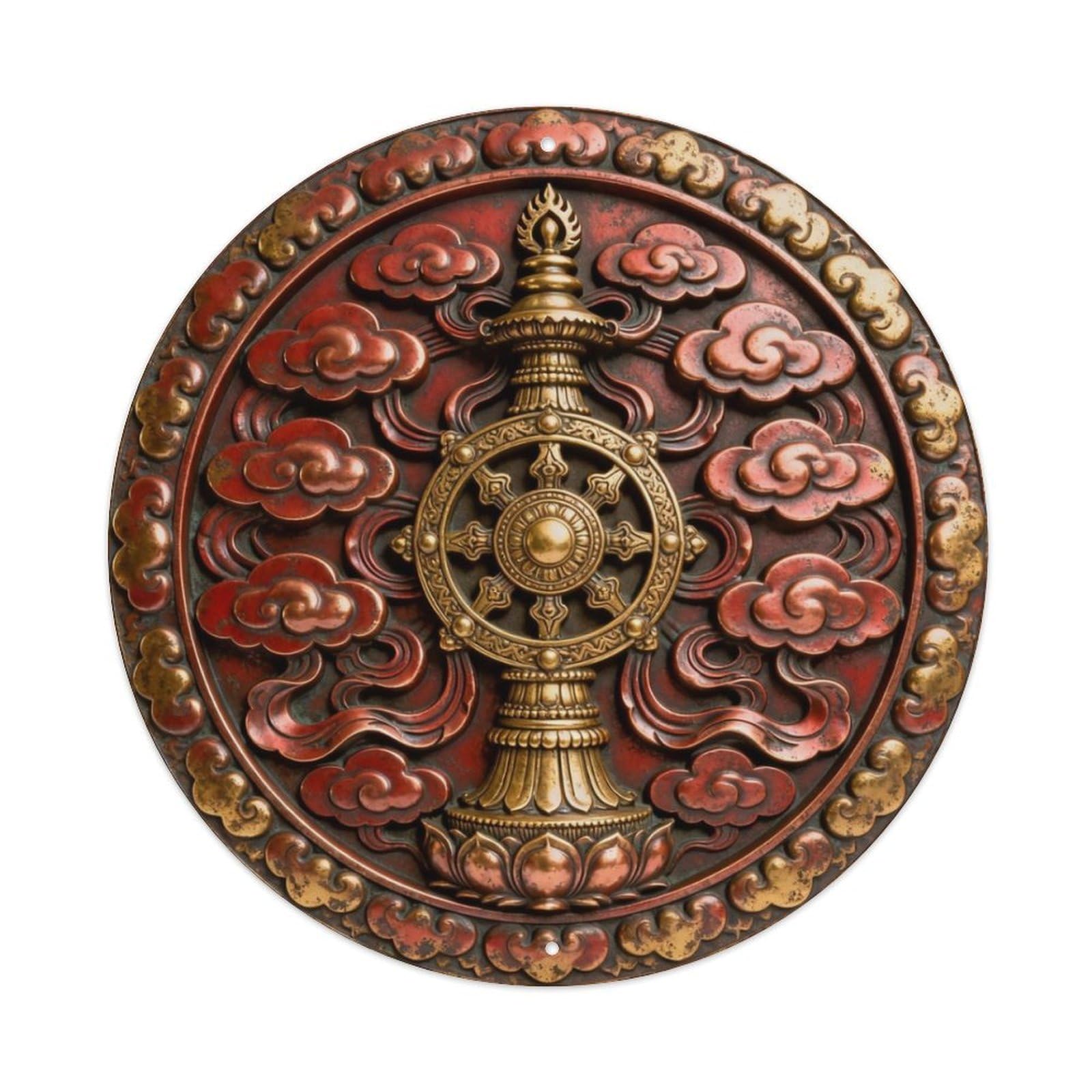 Tibet Victory Flag Cloud Metal Tin Sign Plaque