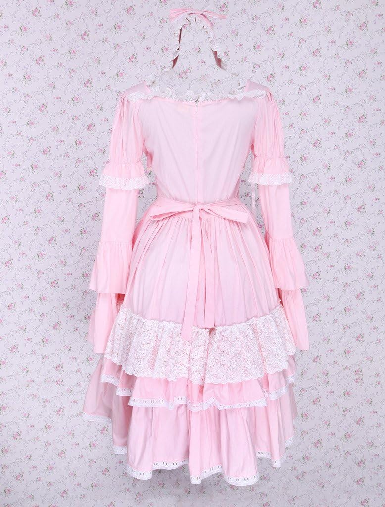 Hugme Black Cotton Gothic Lolita Dress