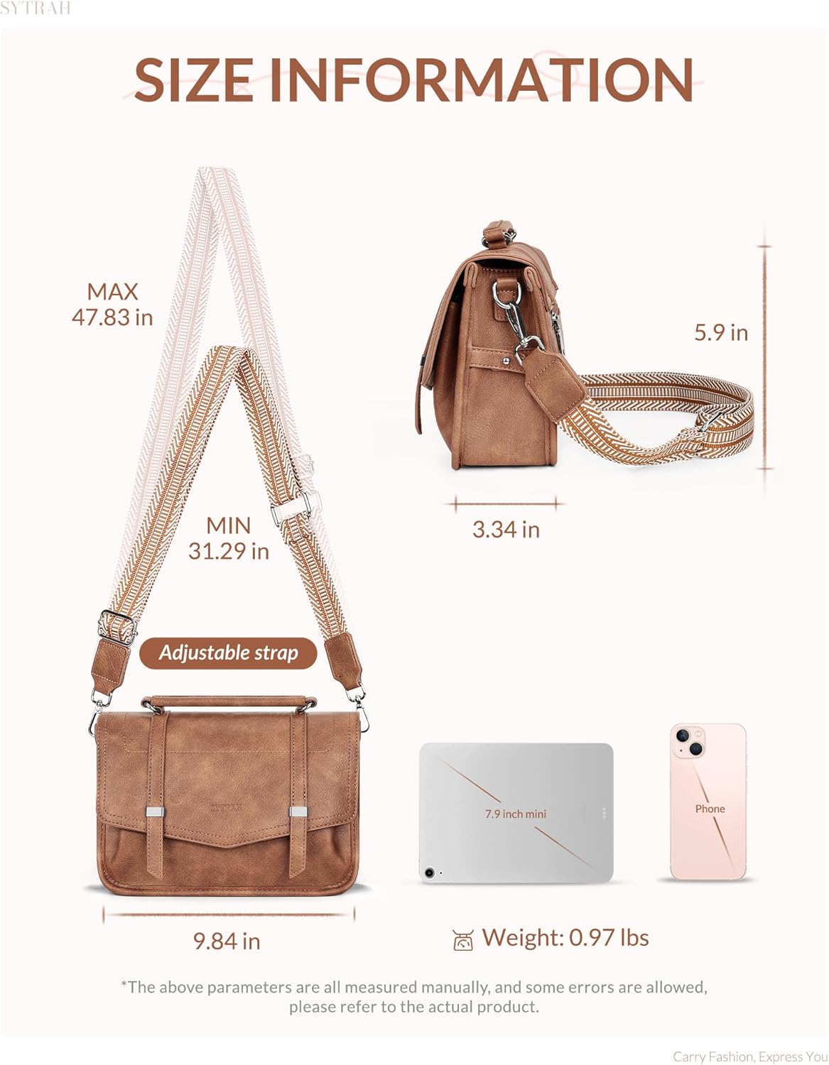 Crossbody Bags for Women, Lightweight Medium Crossbody Purse, Soft Leather Purses for Women Shoulder Handbags - Image 4