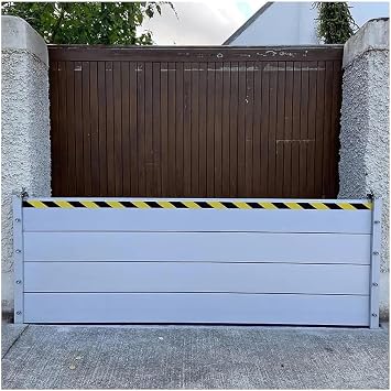 Heavy Duty Water Flood Control Shield Sturdy Aluminum Flood Protection Barriers for Garage Door, Protection Flood Control Barriers Flap, for Prevent Flooding, Easy to Move, 80cm HightSilver-H80cm Ext