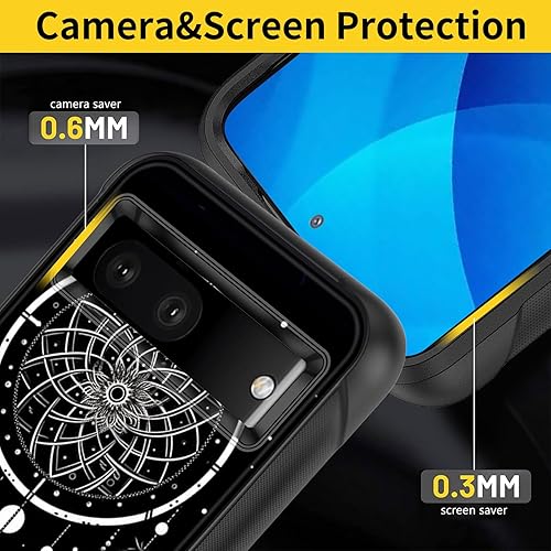 Miniatura 5 de Funda para Pixel 7A, funda resistente a prueba de golpes de doble capa para teléfono celular con función atril, funda protectora militar a prueba de
