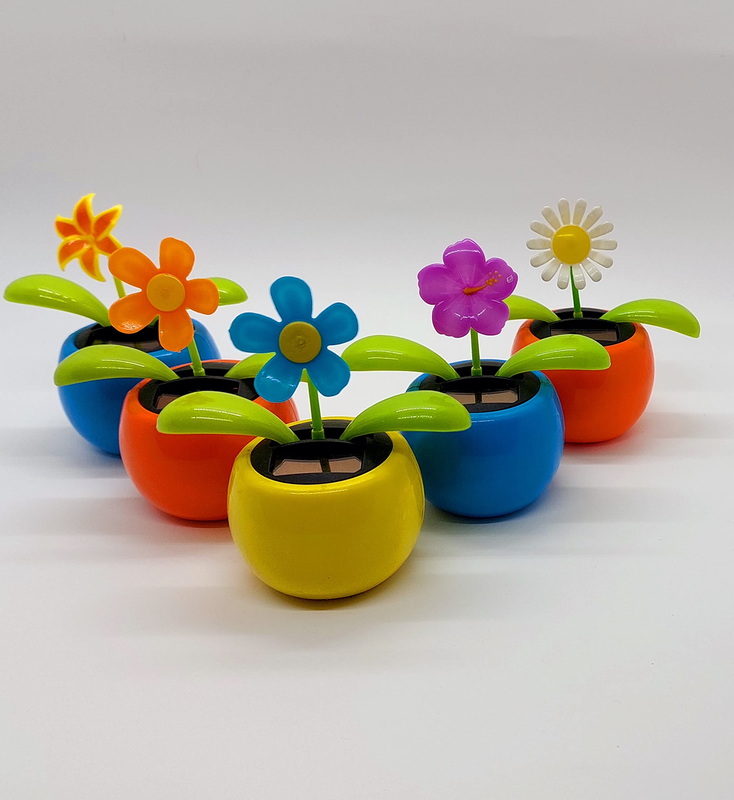 CRAFT CITY Plastic Solar Dancing Flower Flip Flap Toys For Car