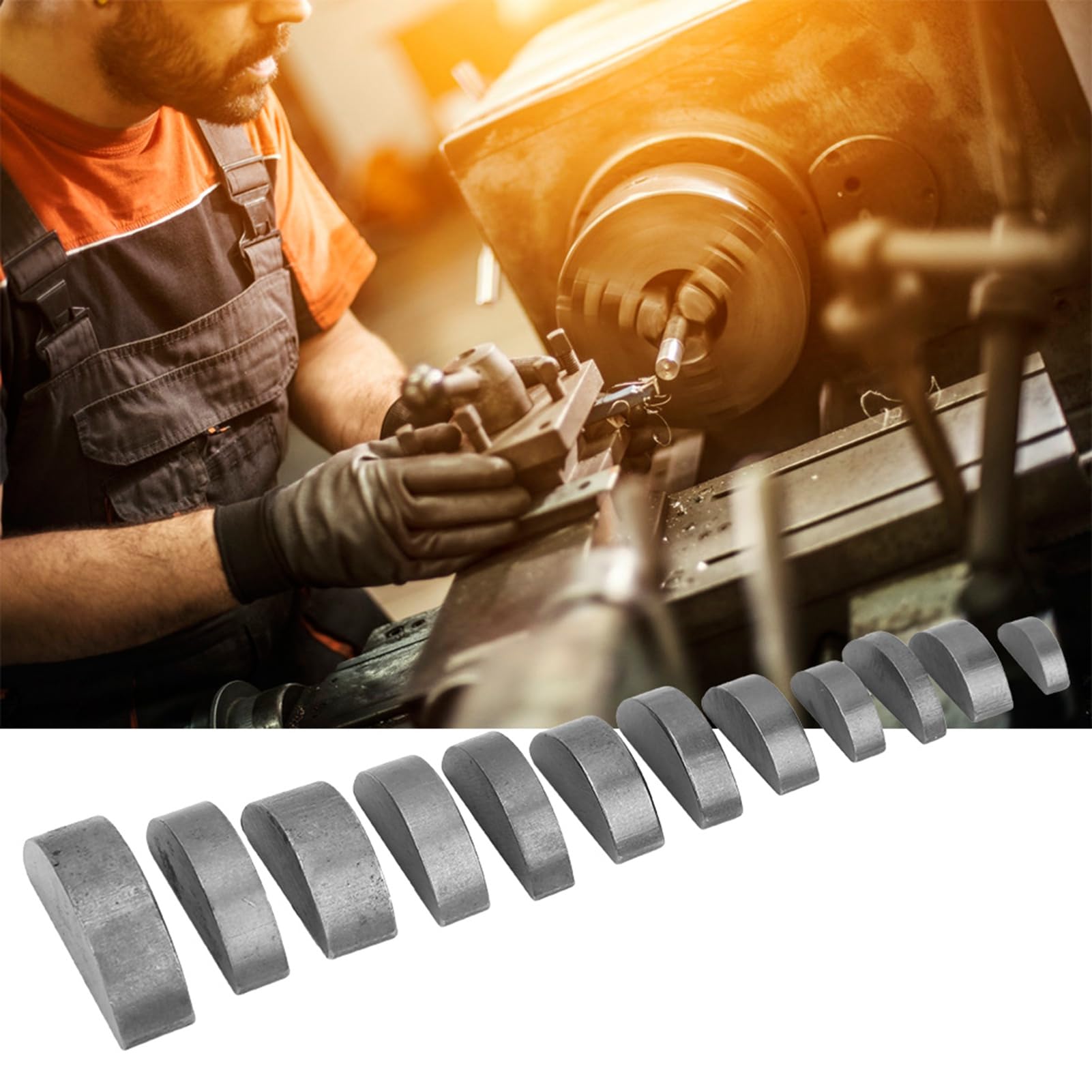 scheibenfeder,Scheibenfeder,Woodruff Key,Metrische Woodruff Keys,Woodruff Keys 135 Stück Woodruff Key Schwungrad Riemenscheibe Kurbel Way Key Sortiment Kit Für Mehrere Zwecke