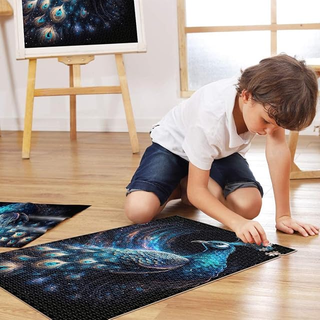 Foto 4 de 6 de Rompecabezas para Adolescentes 1000 Piezas Pavo Real cósmico Juegos Divertidos para la Familia Juguetes…