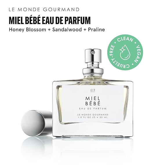Le Monde Gourmand Miel Bebe Spray Eau de Parfum with Praline, Sandalwood, Honey, Orange Perfume Notes - 1 fl oz (30 ml)