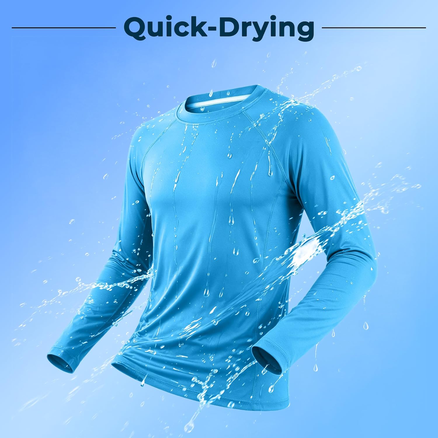 BIG ELEPHANT 3-Pack Boys Long Sleeve Athletic Shirts – Quick-Dry, Crew Neck,Breathable Youth Sports & Activewear Tops