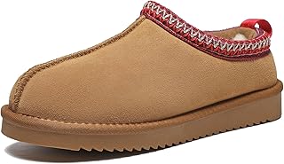 Damen Wildleder Hausschuhe Herren Winter Pantoffeln Warm Gefüttert Plateau Mini Stiefel Rutschfeste drinnen und draußen,Gr.35-44 EU