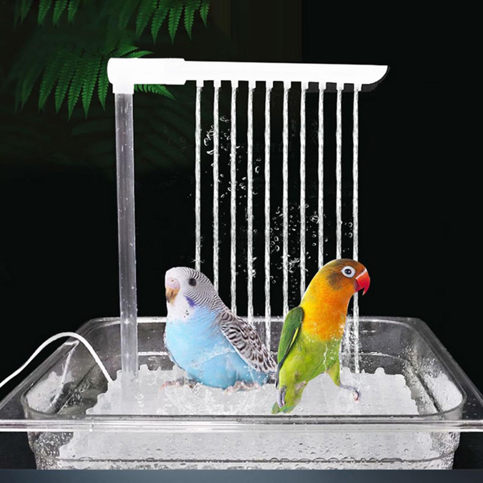 Elektrische Papageibadewanne - Automatische Vogeldusche Für Sittiche Und Wellensittiche 33x22x26cm