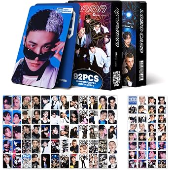 Kpop Stray Kids Photocards Pack of 60 Lomo Cards 32 Pieces SK Stickers Stray Kids Merch SKZ Album Cards for Fans KARMA-C