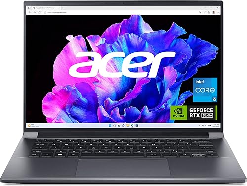 Acer Swift X 14 SFX14-71G-5911 Creator Laptop  14.5 pulgadas 2560 x 1600 (120Hz, 100% sRGB)  Intel i5-13500H  GPU NVIDIA RTX 3050  16 GB LPDDR5  512