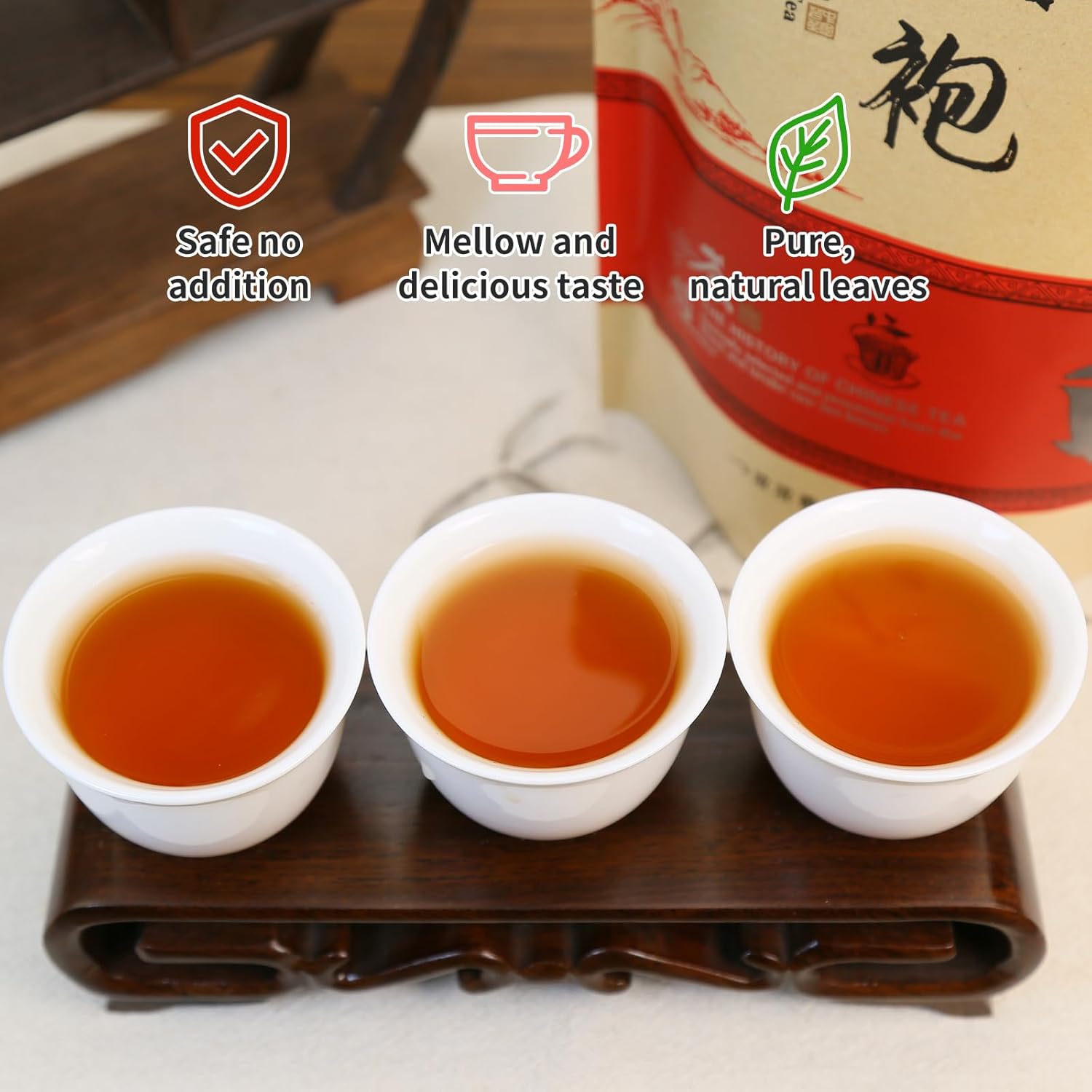 XIXICHA Da Hong Pao Tea Oolong Tea Loose Leaf Big Red Robe Tea Dahongpao Wuyi Rock High Mountain Oolong Natural Loose Leaf Toasted Aroma （96 cups）
