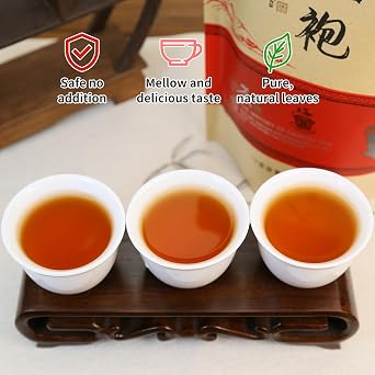 XIXICHA Da Hong Pao Tea Oolong Tea Loose Leaf Big Red Robe Tea Dahongpao Wuyi Rock High Mountain Oolong Natural Loose Leaf Toasted Aroma (96 cups) 4.23oz/120g