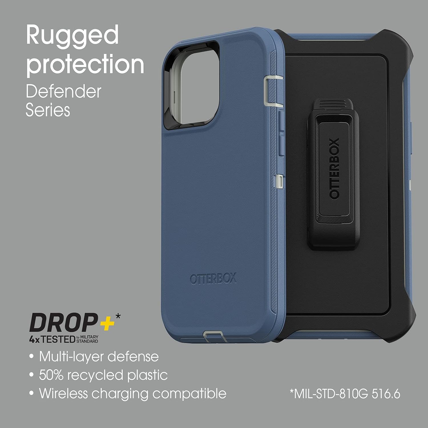 OTTERBOX DEFENDER SERIES SCREENLESS EDITION Case for iPhone 13 Pro Max & iPhone 12 Pro Max - FORT BLUE : Cell Phones & Accessories