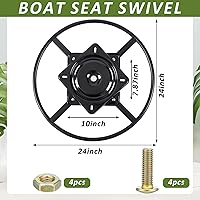 Vista 2 de Blulu Kit de base de anillo giratorio para sofá de 24 pulgadas, resistente con piezas de repuesto para sillas giratorias de 10 pulgadas, mecanismo