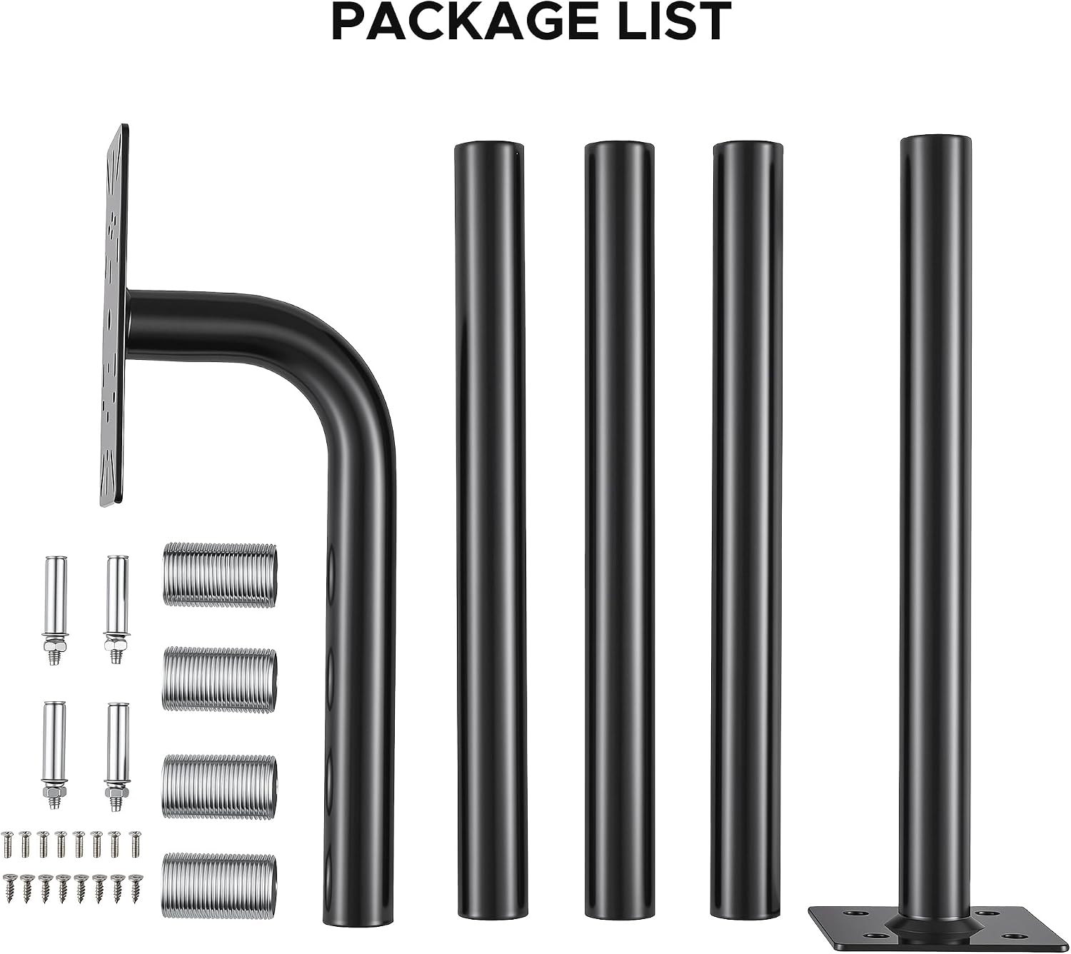 CO-Z Keypad Mounting Post, 24.4 to 66 in Adjustable Height Gooseneck Pedestal Post Bracket, Heavy-Duty Outdoor Mount Stand for,for Swing and Sliding Gate Openers Wired & Wireless Keypad, Round