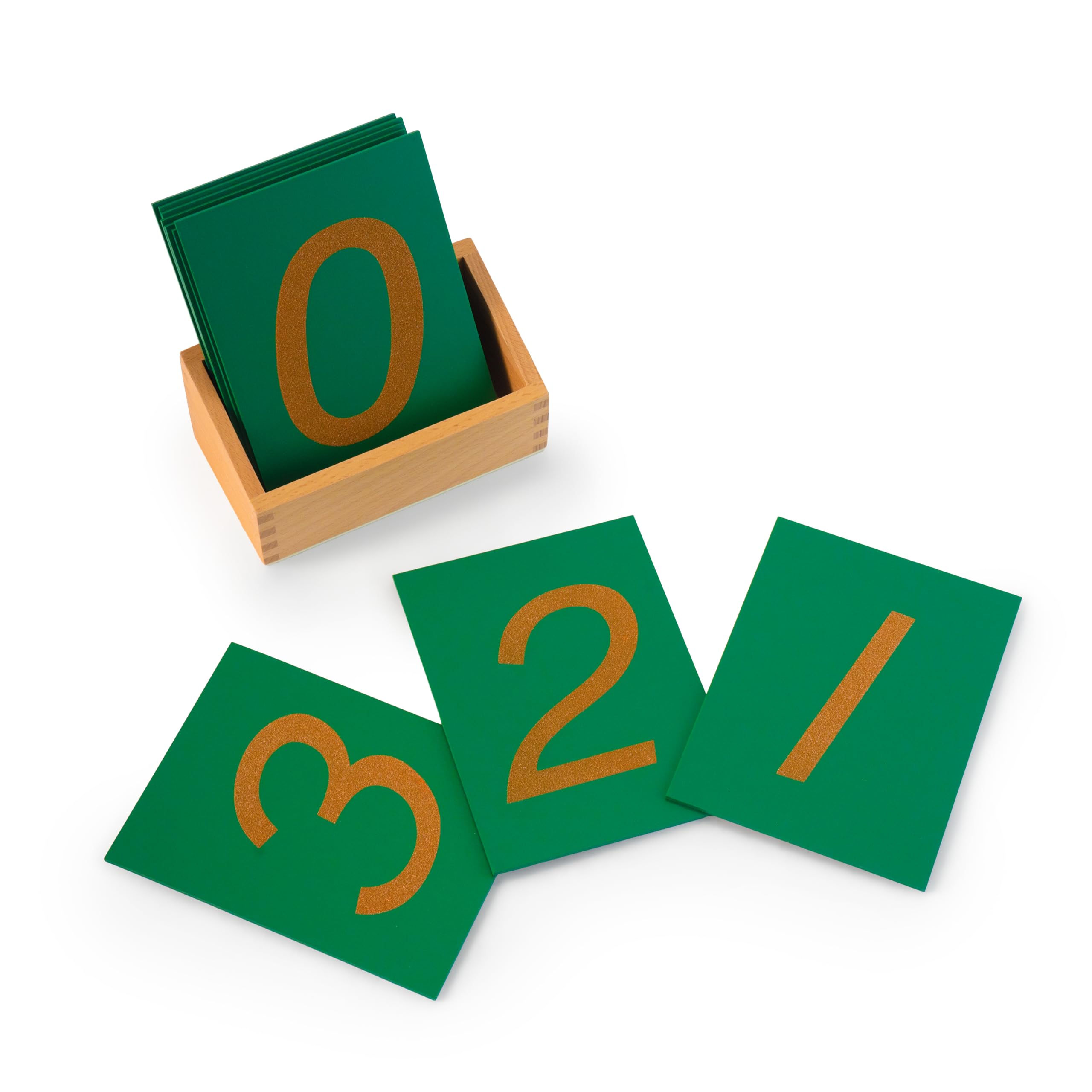 Montessori Matemáticas Materiales – Juguete educativo de madera para números y cálculo, preescolar y primaria, educación en casa y aula a partir de 3 años (números de papel de lija Montessori