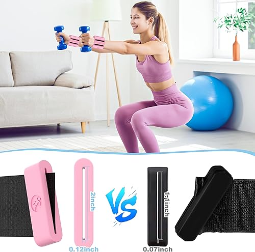 Miniatura 5 de Pesas ajustables para muñeca y tobillo para mujeres y hombres, pesas de pierna para mujeres de 1 libra-1.3 libras cada una para caminar, yoga,