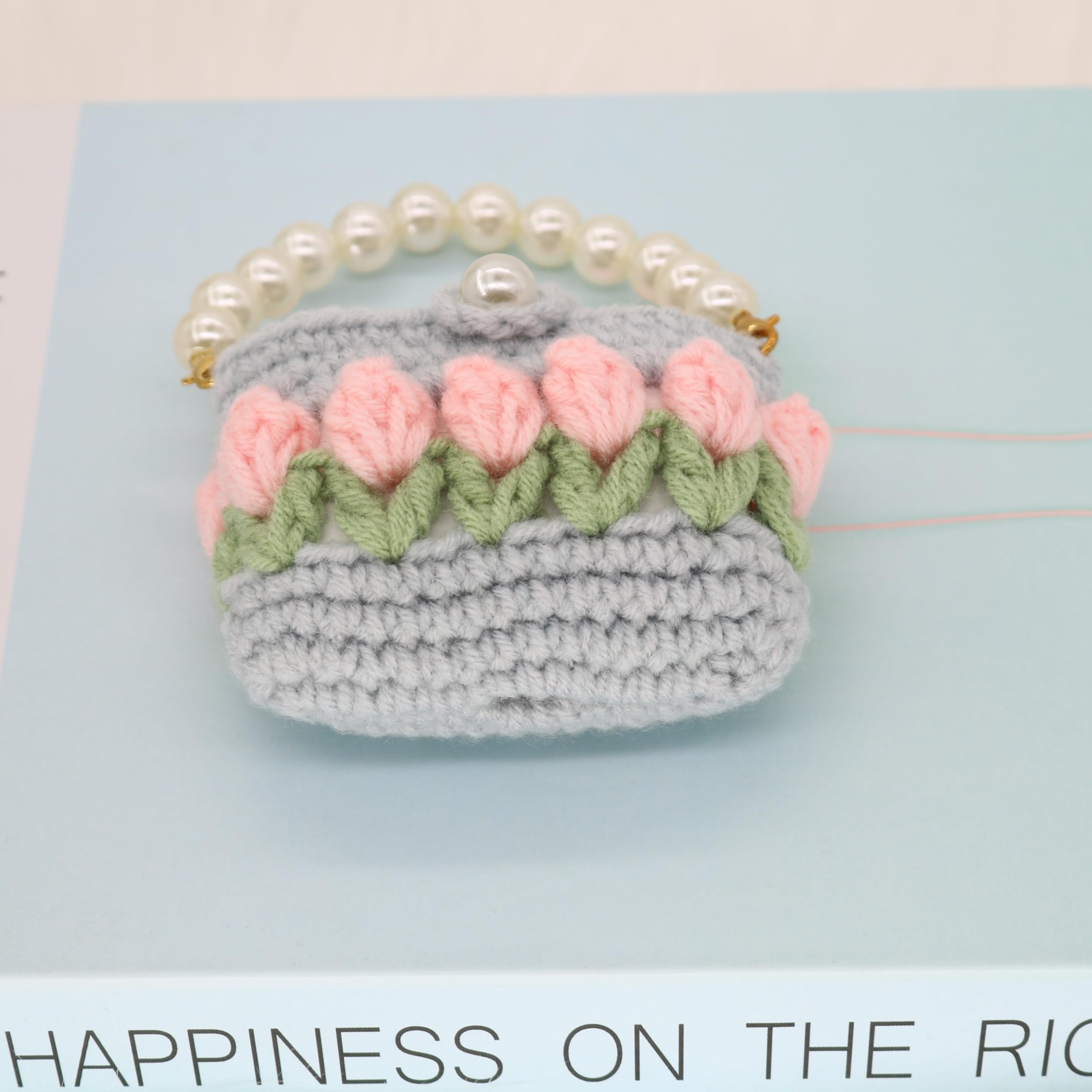 Amazon.com: Pearl Strap Crochet Tulip Chain Headphone Case