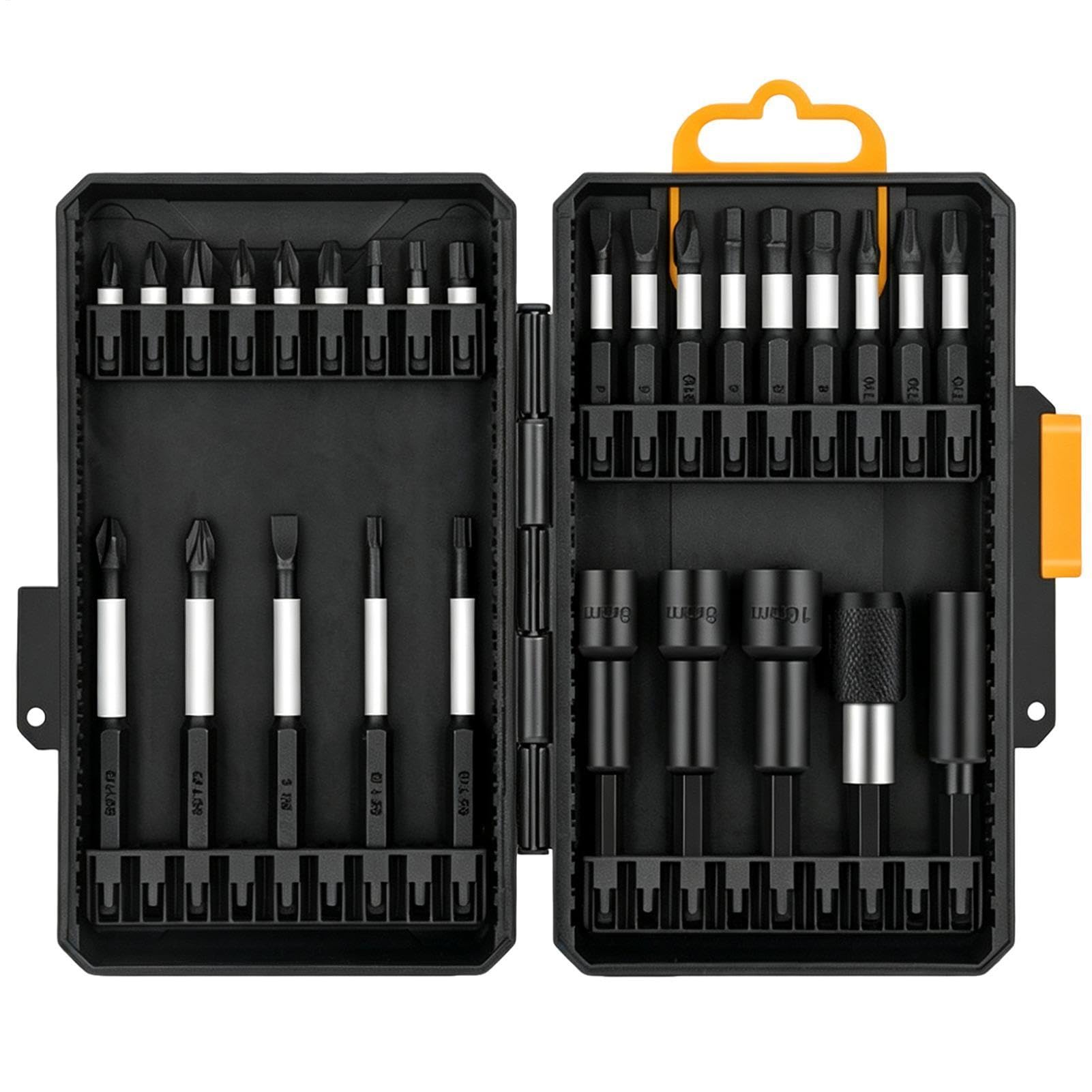 Set di punte per trapano, 28 pezzi, in acciaio legato, portatile, con