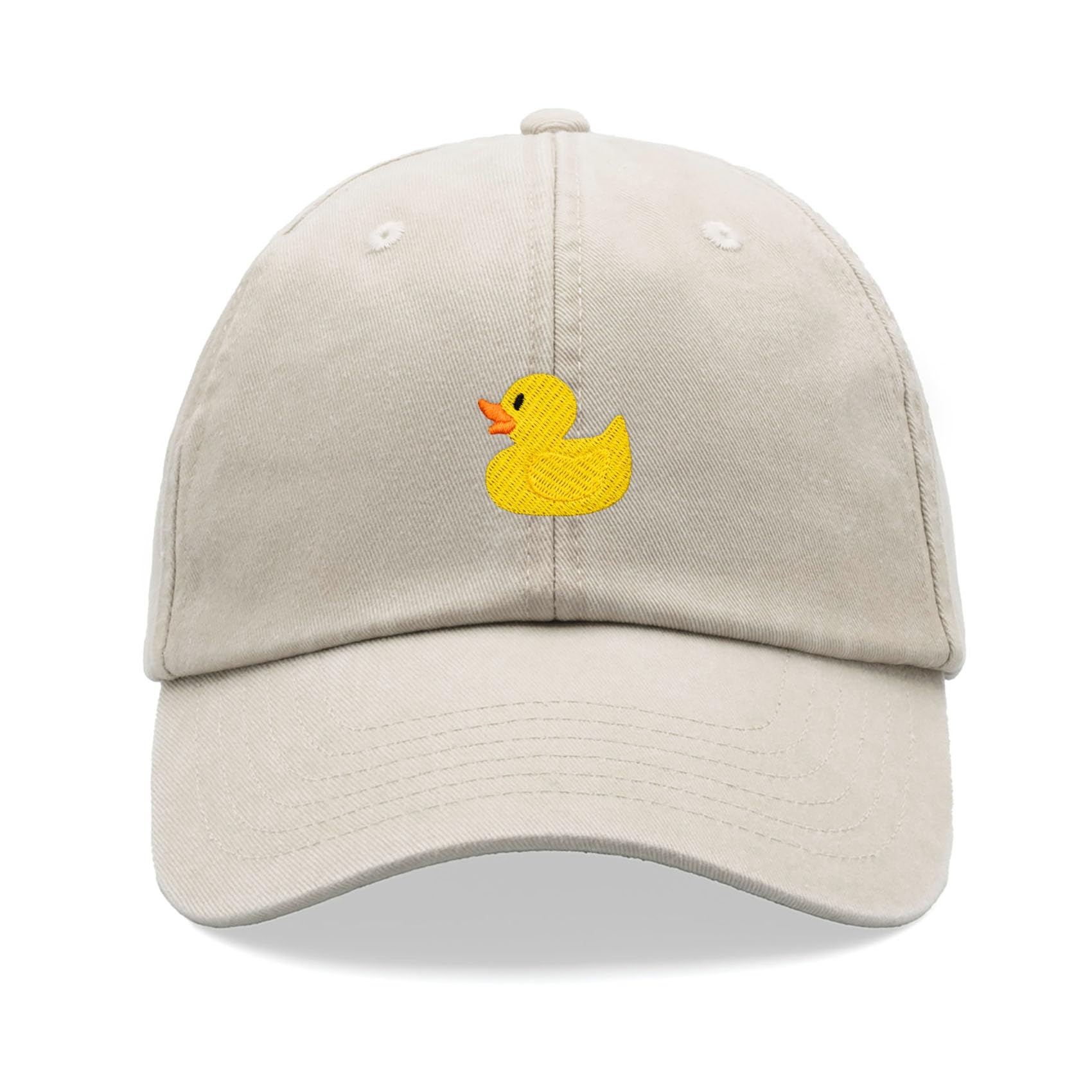 Yellow Rubber Duck Baseball Cap Vintage Washed Unisex Dad Hat Adjustable Stone