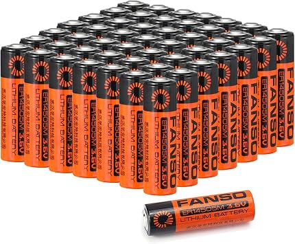 50 Pack ER14505M AA 3.6V Lithium Battery 2200mAh ER14505 Non-Rechargeable Battery
