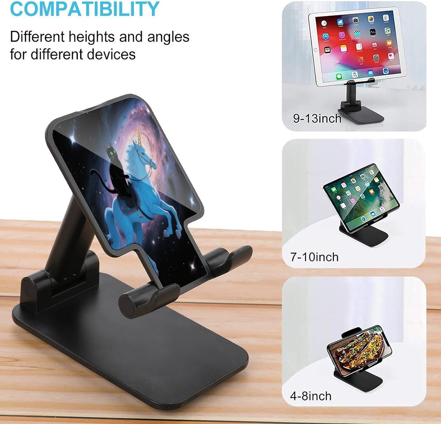 Cat Riding Horse Foldable Cell Phone Stand for Desk Accessories image 3