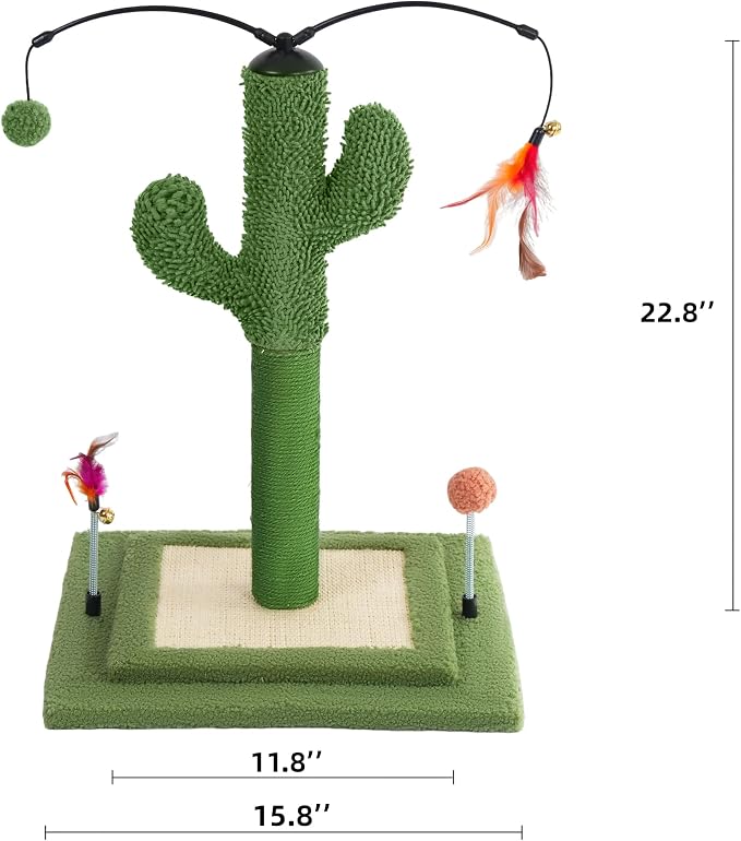Rascador para gatos YUNIQUE Torre con cuerda Sisal y juguetes miniatura 2