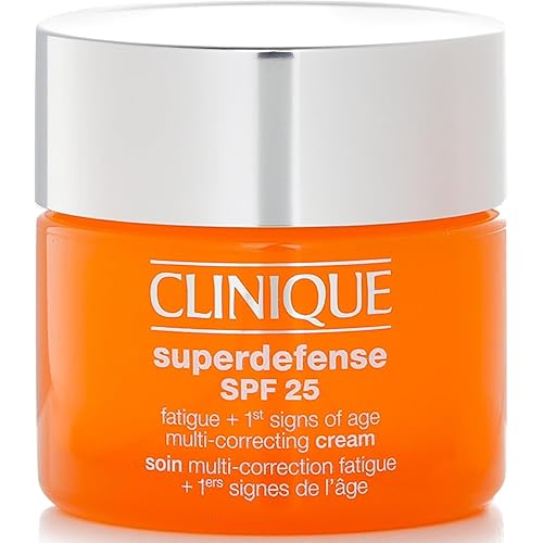 Clinique Superdefense SPF 25 Fatigue + 1st Signs Of Age Multi-Correcting Cream (For Combination Oily to Oily Skin), 1.7 Ounce