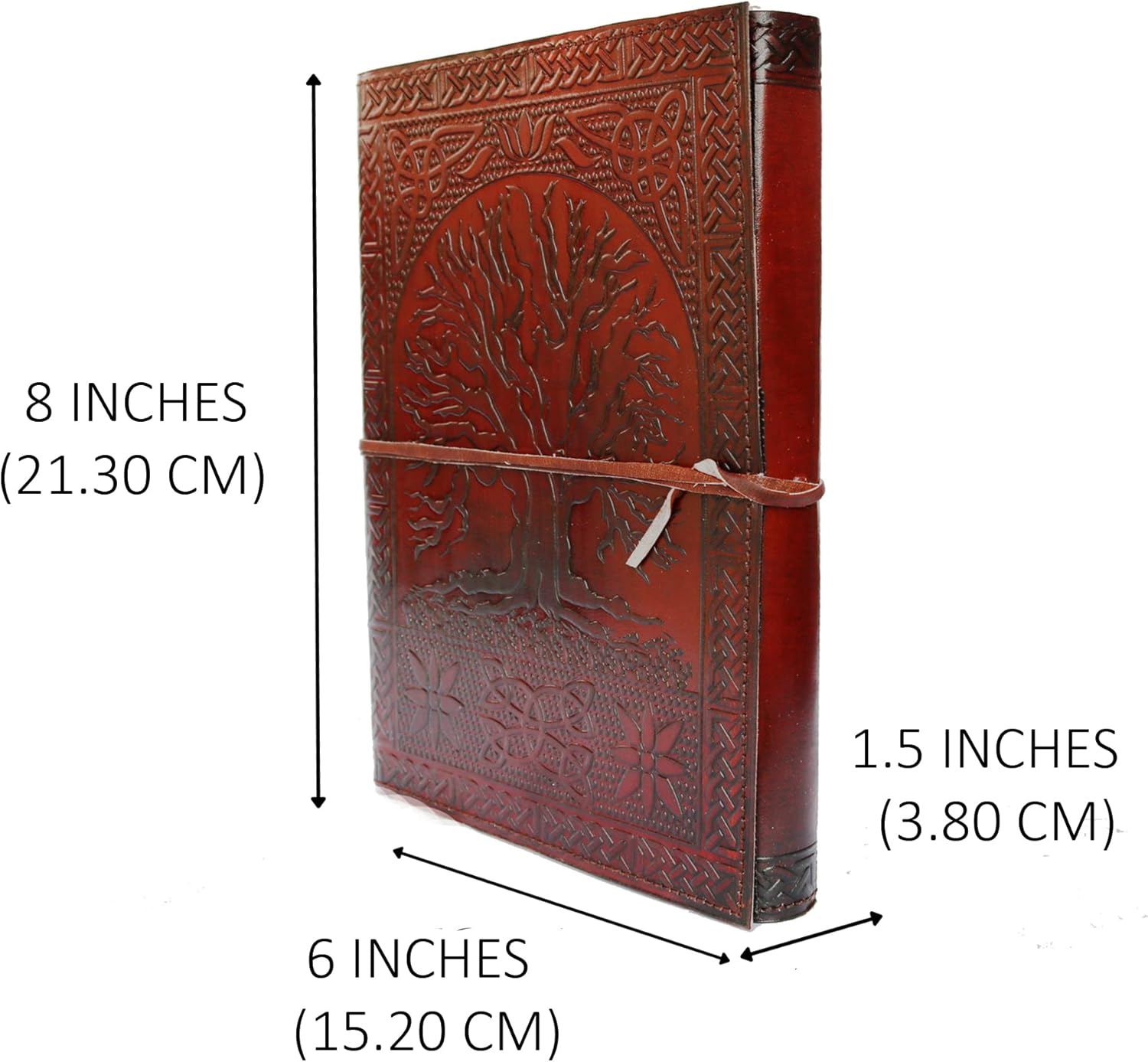 A5 Tree of life Leather Blank Book grimoire leather journal book of shadows spell book leather diary journal notebook sketchbook gift for artists